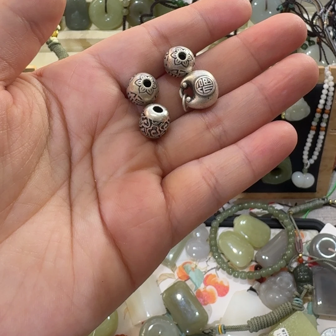 布***丁吊坠925银银配件 纯银福配件