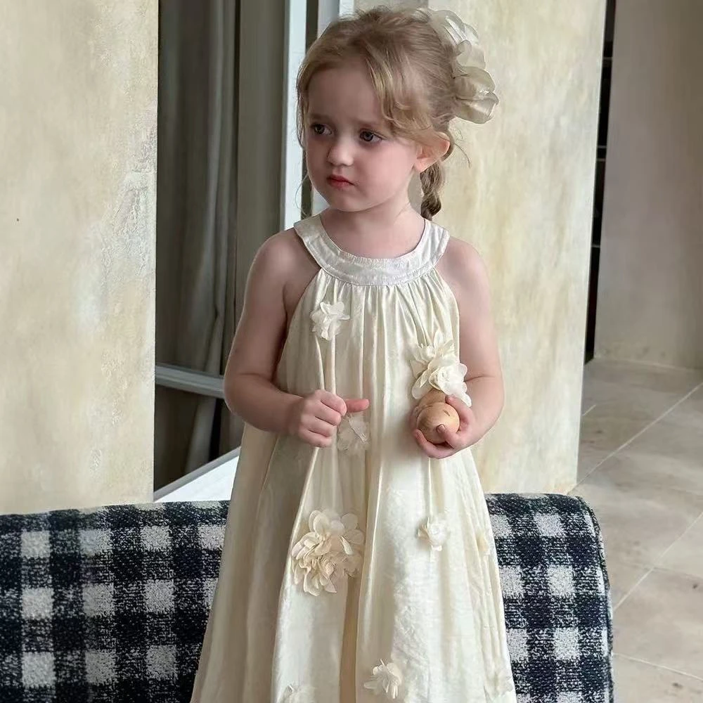 PP410-女童花朵连衣裙