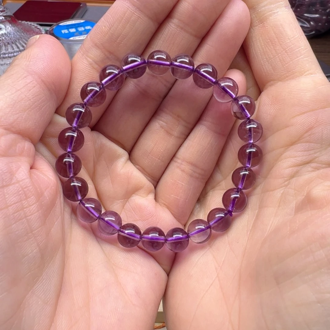 水晶手串未镶嵌巴西紫水8