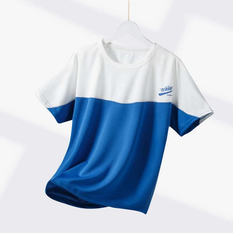 儿童短袖恤男童速干衣女童夏装夏季新款中大童装衣服运动短现货是