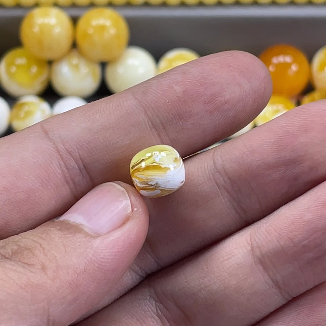 安***林蜜蜡未镶嵌裸石金漆白拉丝老型