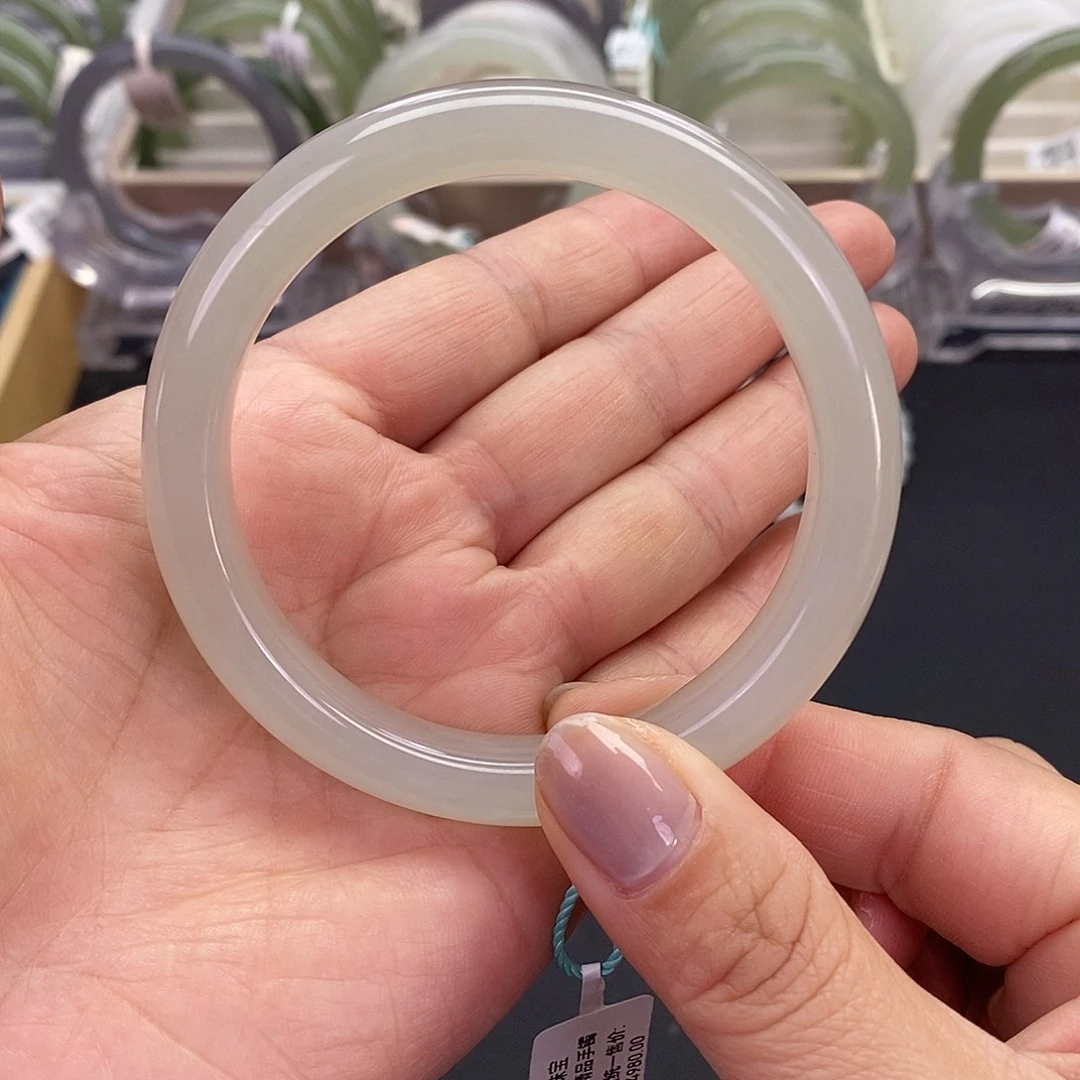 和田玉未镶嵌手镯58.59