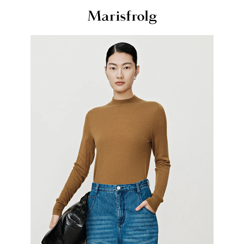 【粉丝专享】Marisfrolg玛丝菲尔圆领长袖百搭时尚针织衫