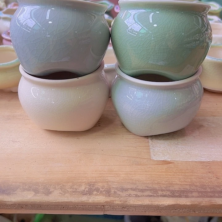 陶瓷花盆当场满12包邮