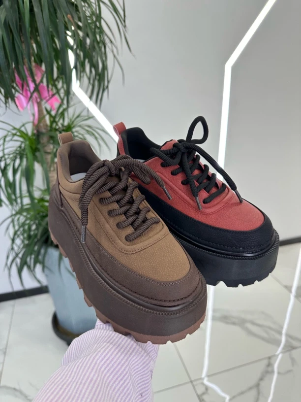 6123韩版鞋复古厚底板鞋女秋季新款运动休闲百搭拼色小白鞋