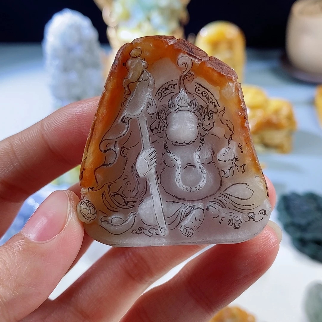 定制翡翠未镶嵌天然a货翡翠财宝天王