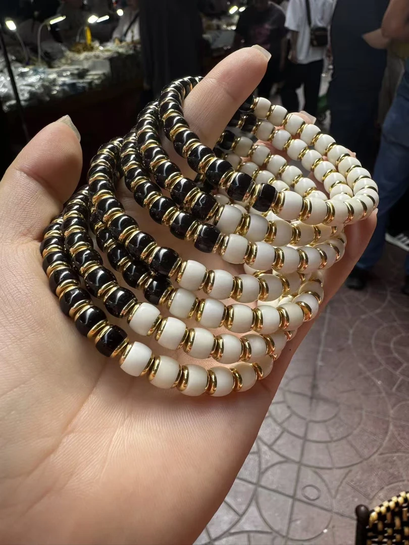 半月黑金椰蒂精工手串