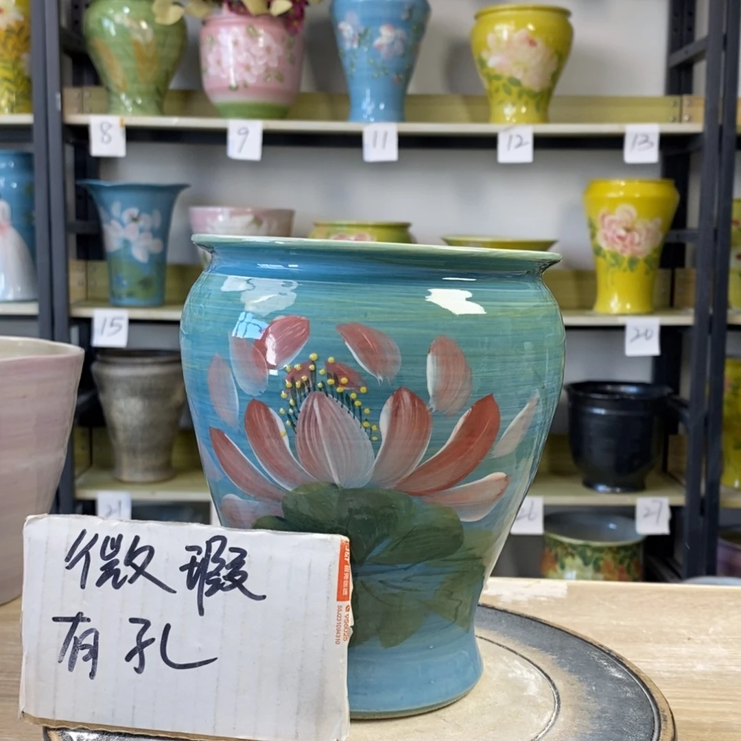 景德镇手工手绘陶瓷花盆