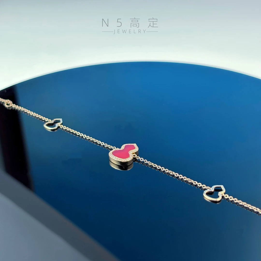 【N·5高定珠宝】18k  红3葫芦手链 ZSSL00153