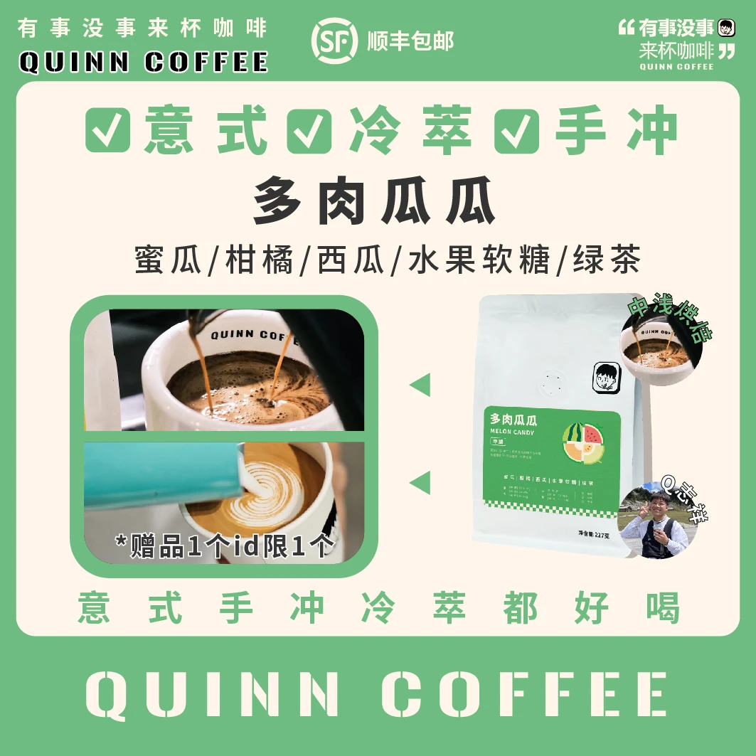 「夏季冷萃多肉瓜瓜」Quinncoffee 冷萃冰滴专用单品冰手冲咖啡豆