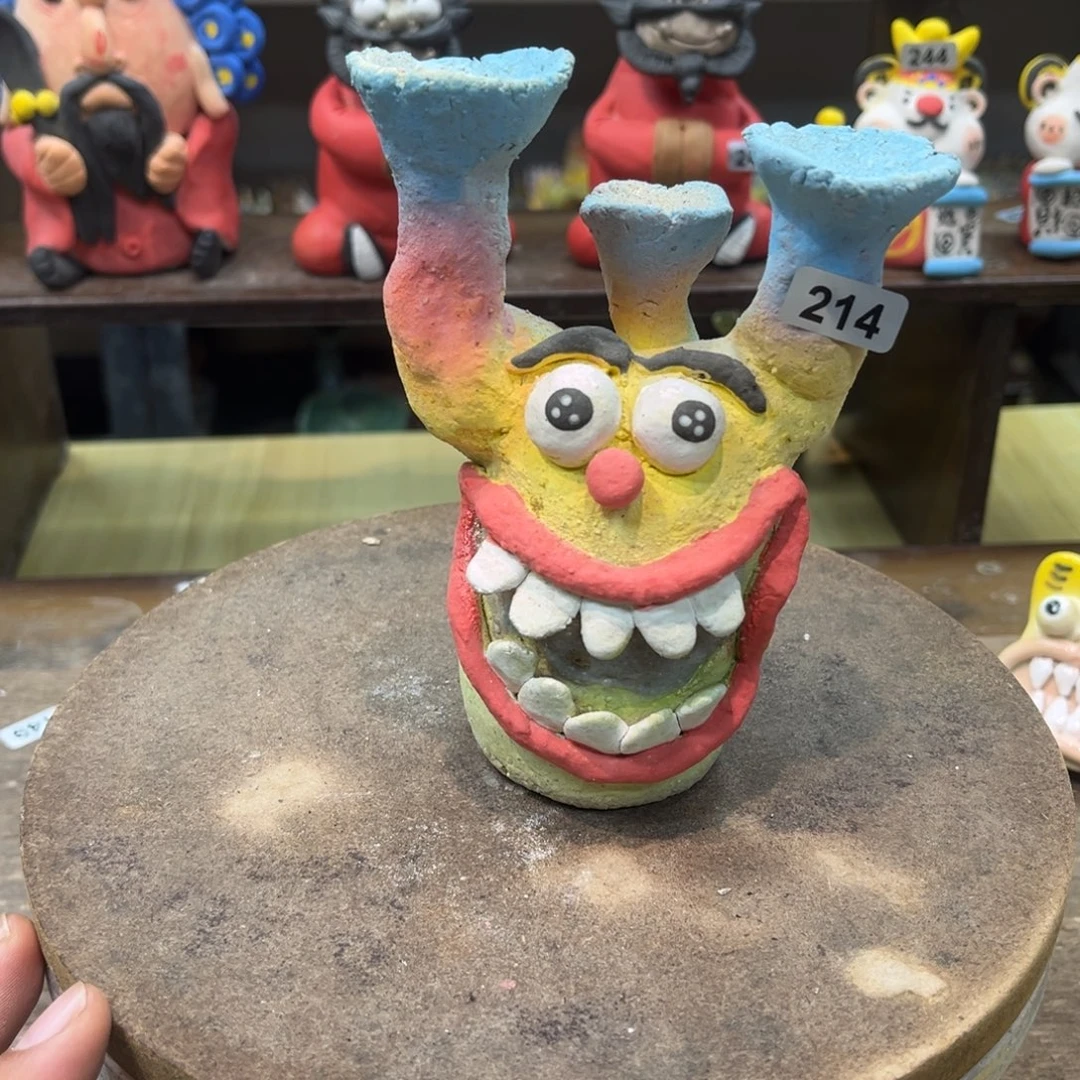 陶瓷纯手工抽象陶瓷摆件214