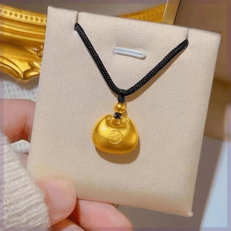 合金吊坠 金贵人吊坠 时尚小胖福吊坠   送手编项链绳