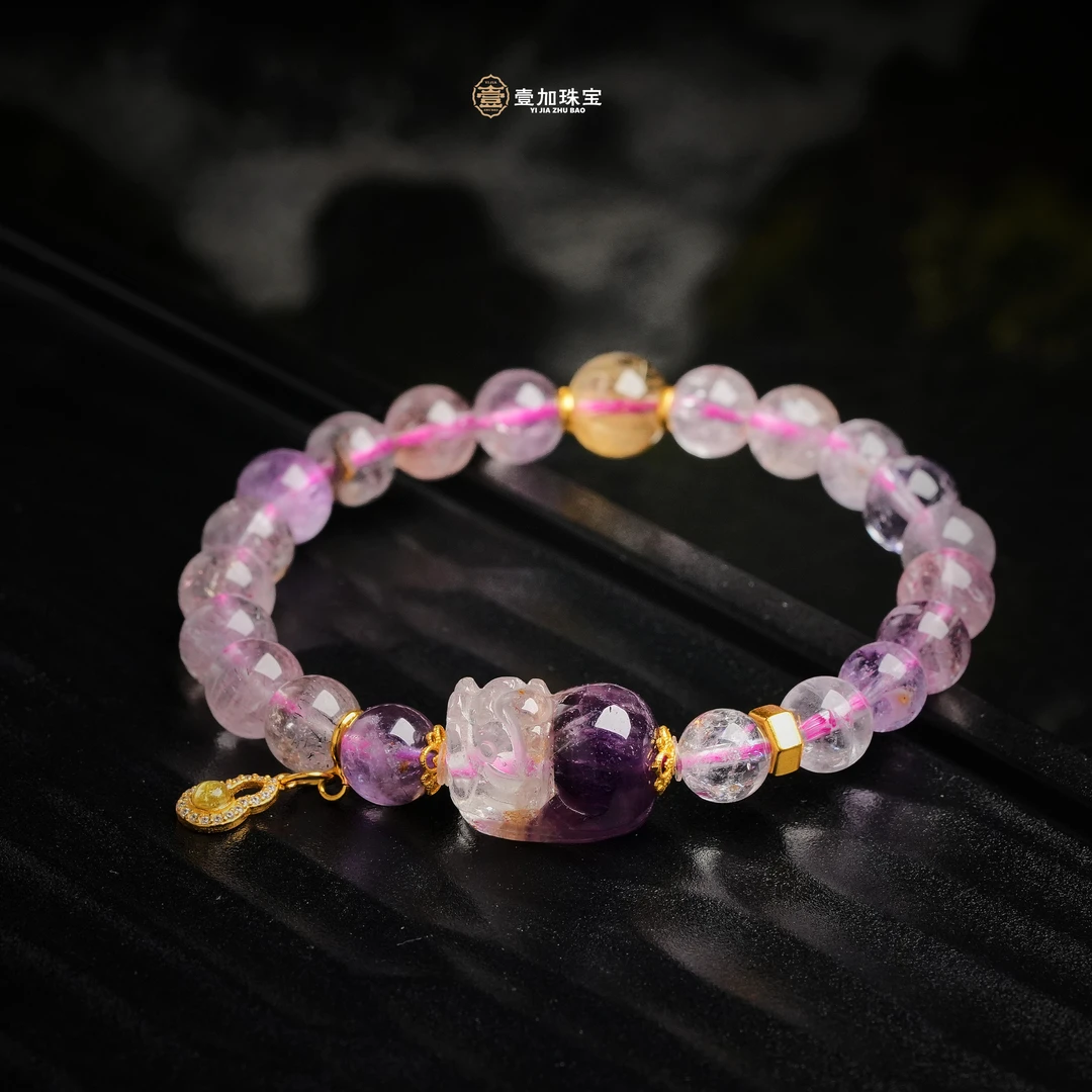 壹加师姐|手工设计超七px水晶多宝手串多样性发一7361n