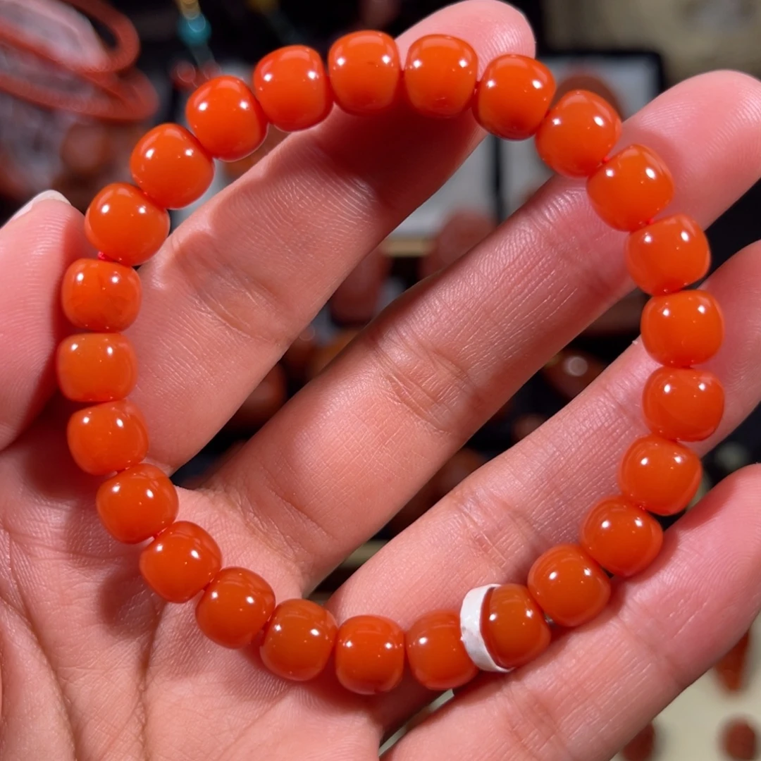 南红玛瑙未镶嵌老形手串8左右