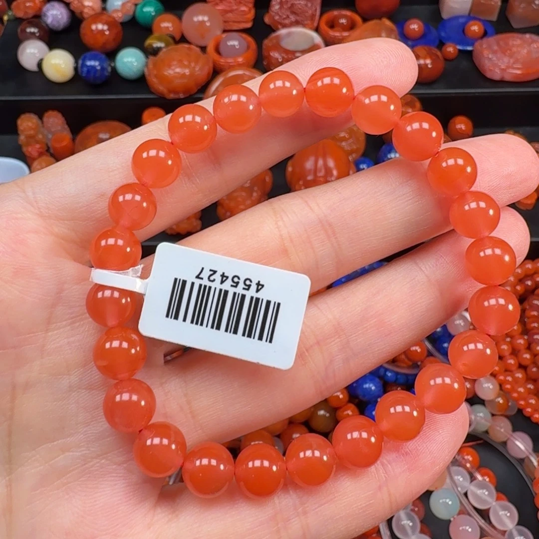 南红玛瑙未镶嵌手串8.5mm