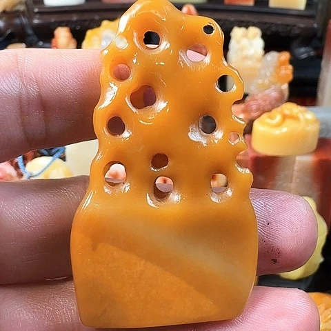 寿山石黃色汶洋石