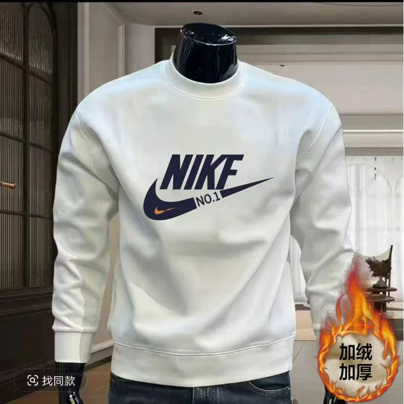 【加绒卫衣】宽松版冬季加厚男女同款百搭潮牌圆领休闲百搭卫衣