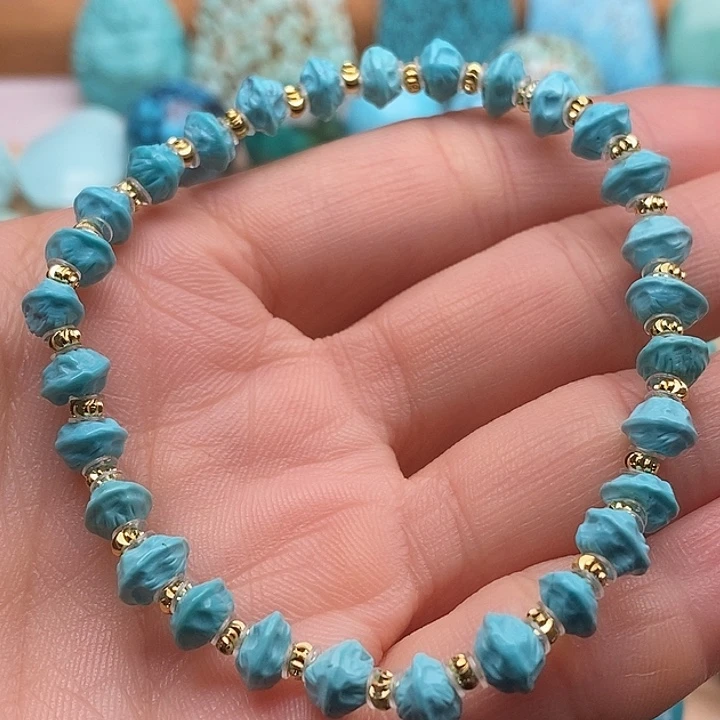 绿松石未镶嵌原矿高瓷绿松石配饰