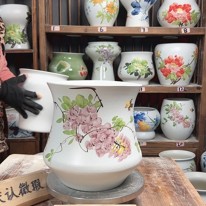 摆件小蛮腰紫藤 新款陶瓷大