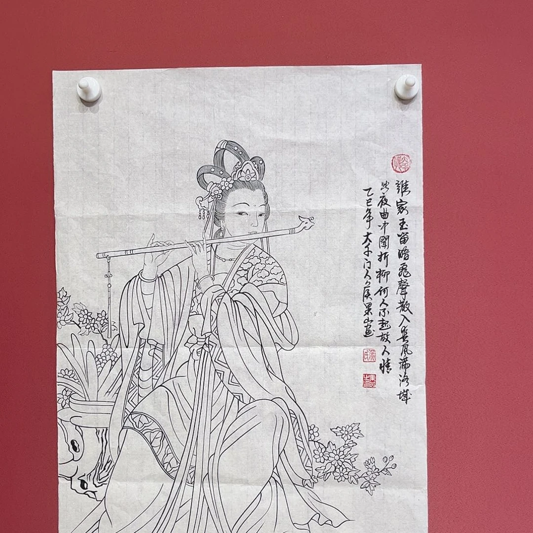 国画侯果山老师亲笔手绘作品朵
