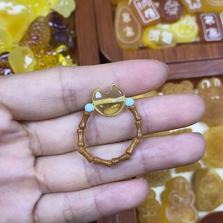 橄榄核吊坠福利月亮戒指28