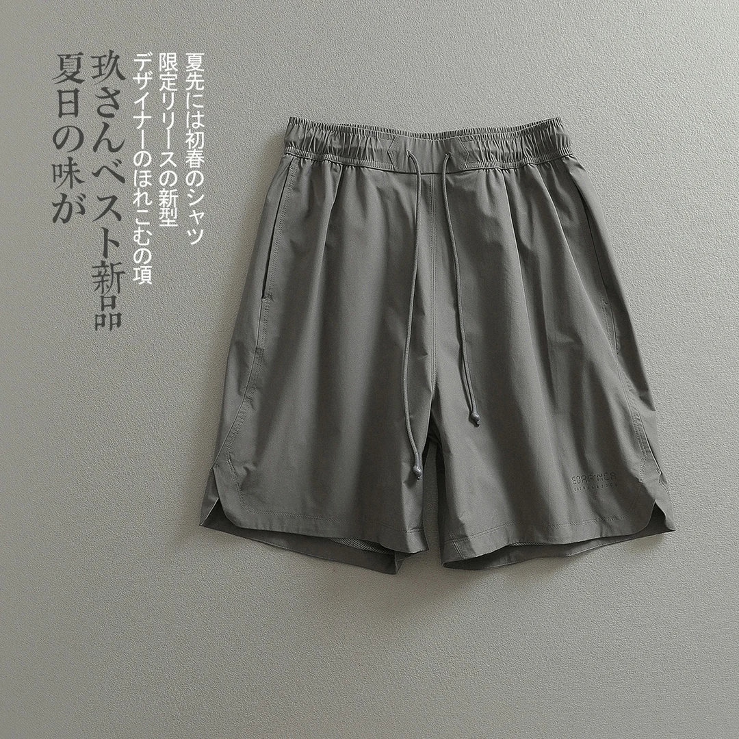 【见川】夏季日系复古户外运动立体剪裁系带透气休闲男士网红款衣服