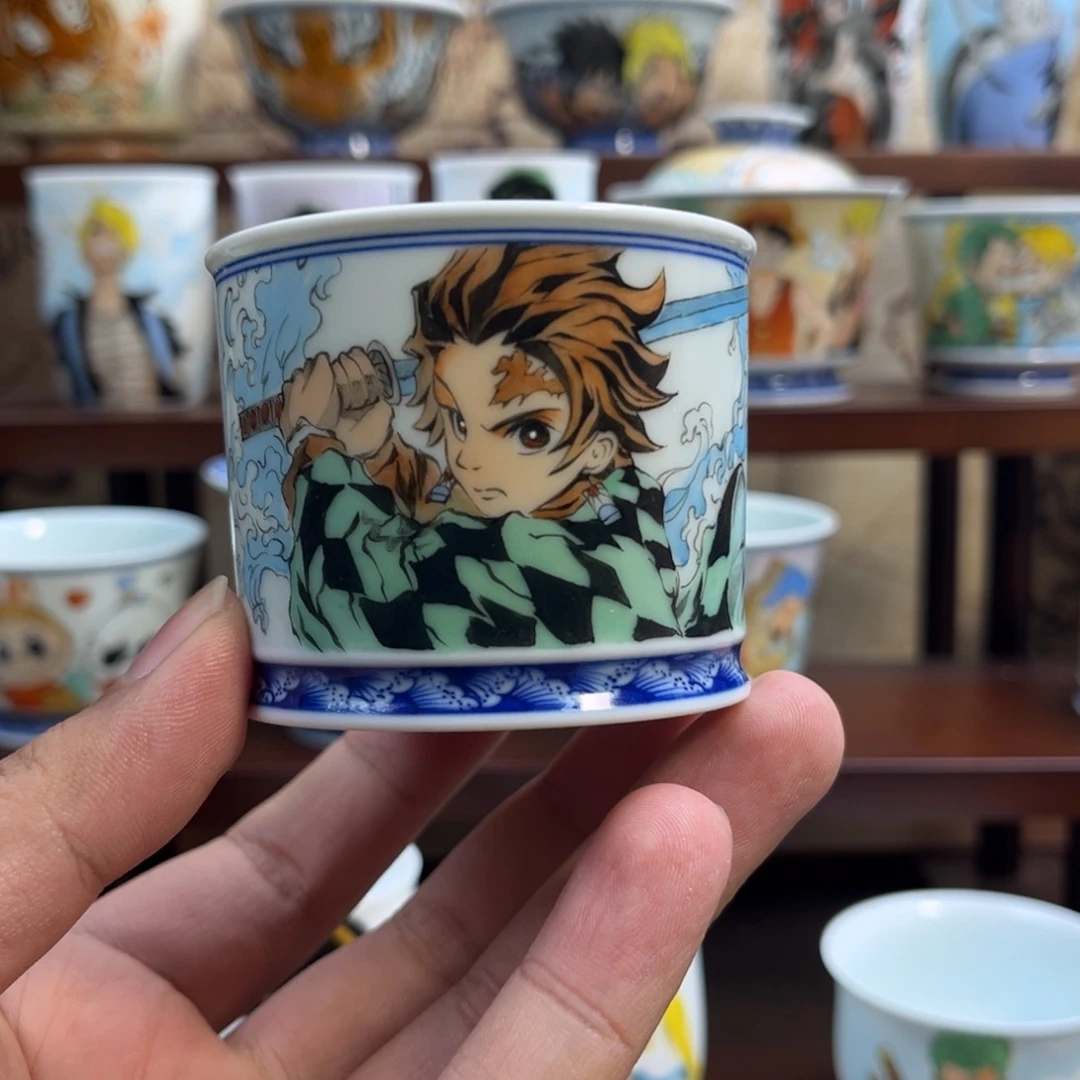手绘鬼灭之刃杯子