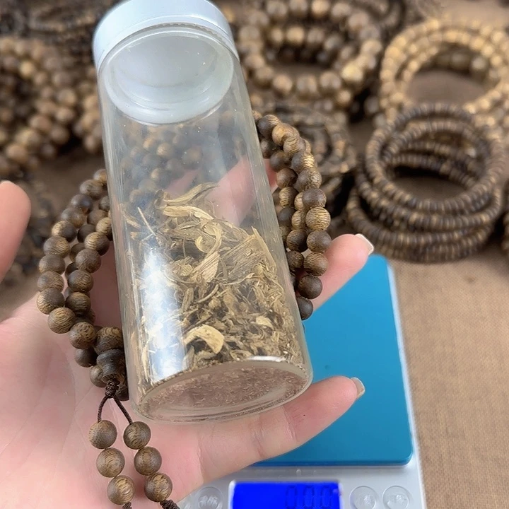 沉香沉香碎屑奇楠沉香沉浮陆河07圆珠21g多圈多样性发一