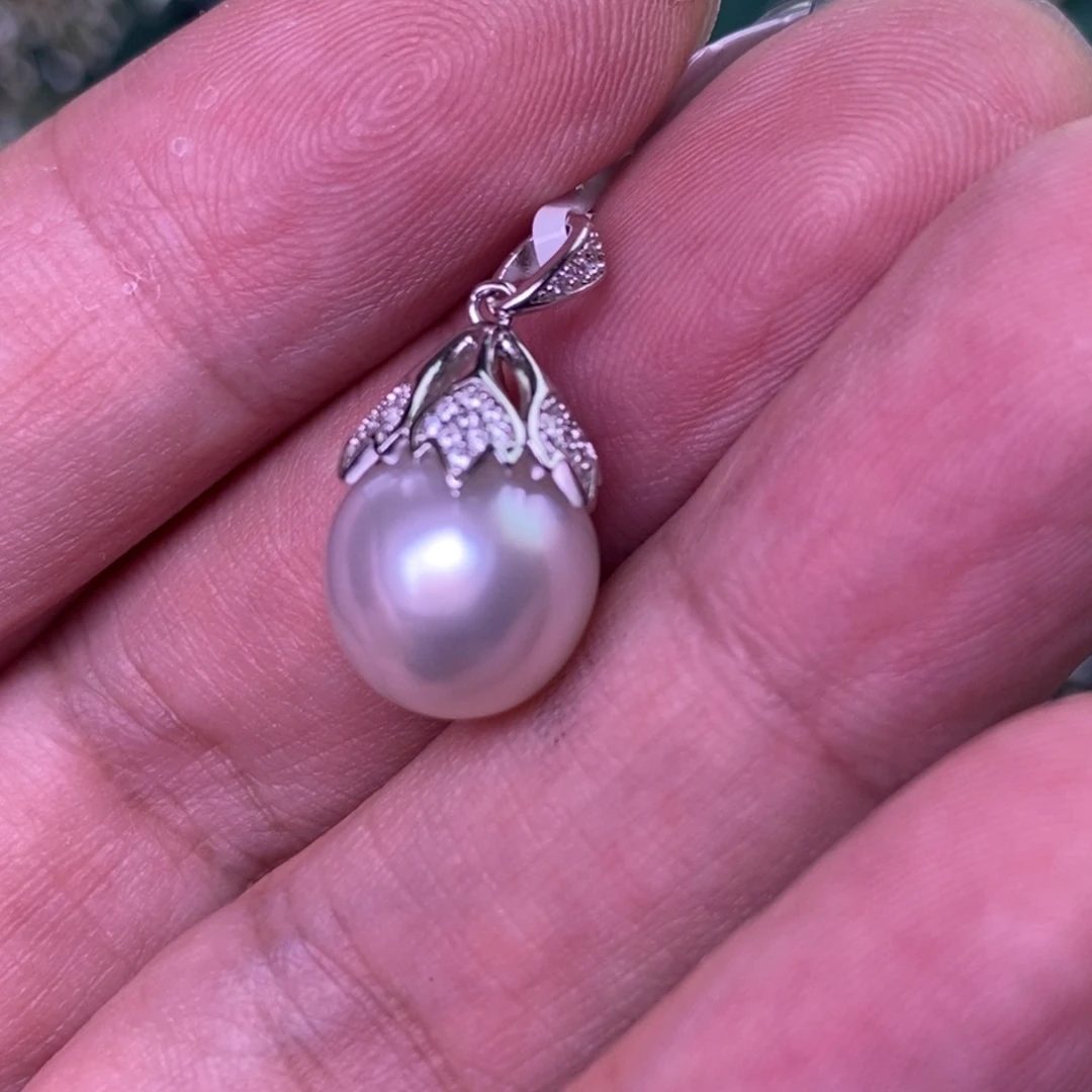 颈饰银S925镶嵌海水珍珠