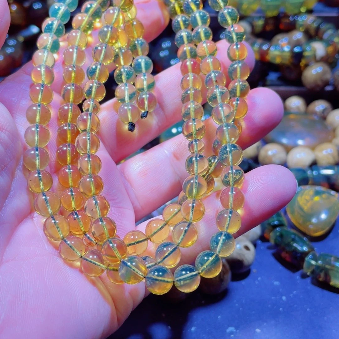 琥珀未镶嵌手链天然