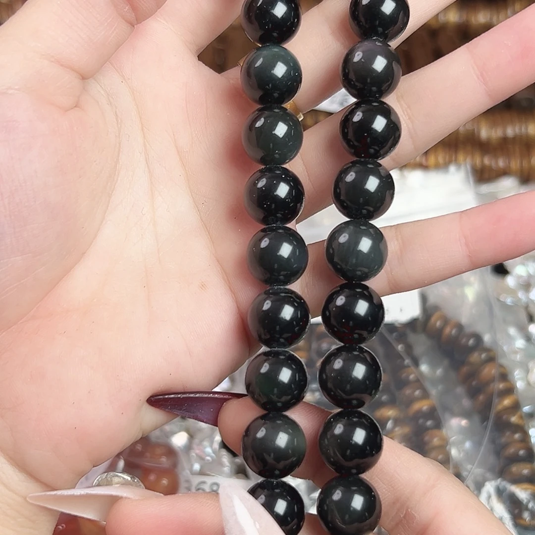 玛瑙/玉髓合金珠宝半成品a380 12.4m 天然猫眼玛瑙一条