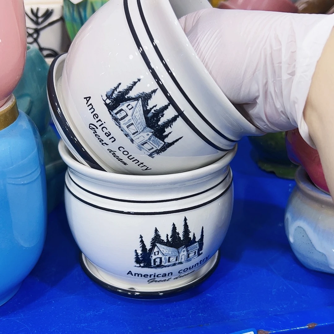 外贸尾单陶瓷花盆凑单10米包邮