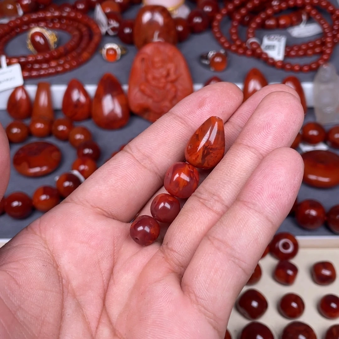 南红玛瑙未镶嵌瓦西南红原矿配饰