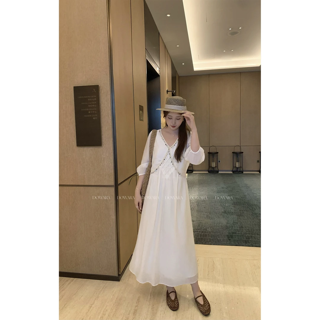 现货大婉酱微胖定制【森林女神】莱赛尔波西米亚风连衣裙长裙 8832D