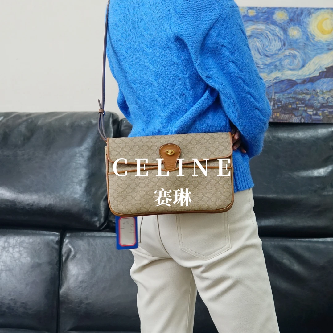 95新 Celine/思琳 米色单肩包/WJ01408544/8544