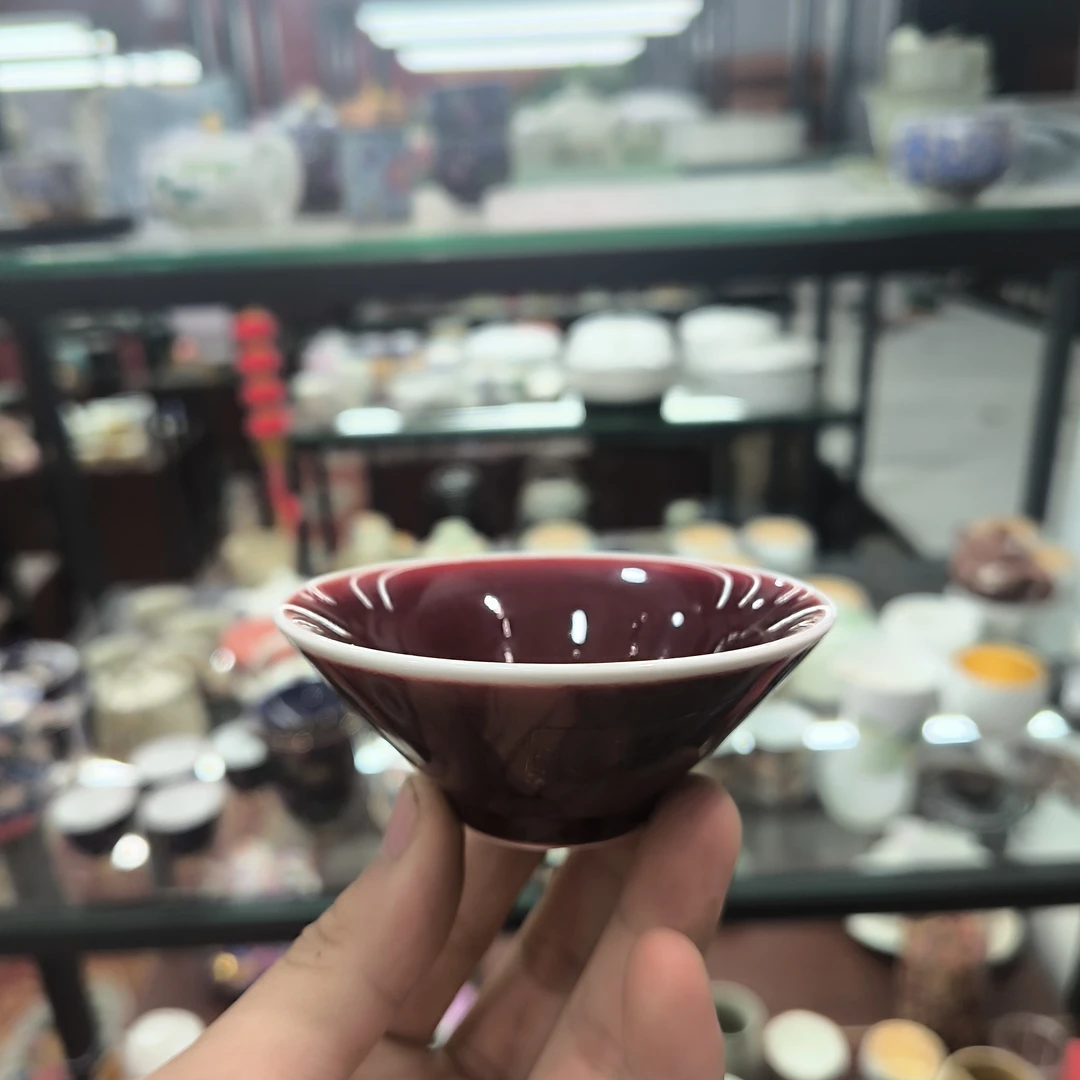 德化云仓 郎红斗笠杯-4293