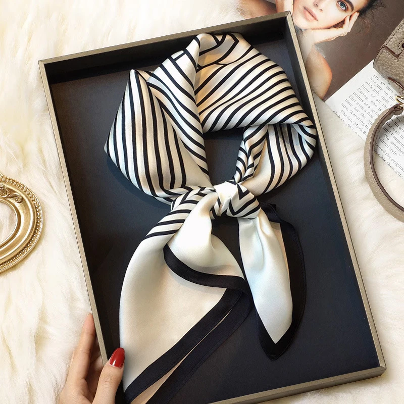 真丝丝巾桑蚕2025新款女士中方巾领巾送妈妈生日礼物箱包