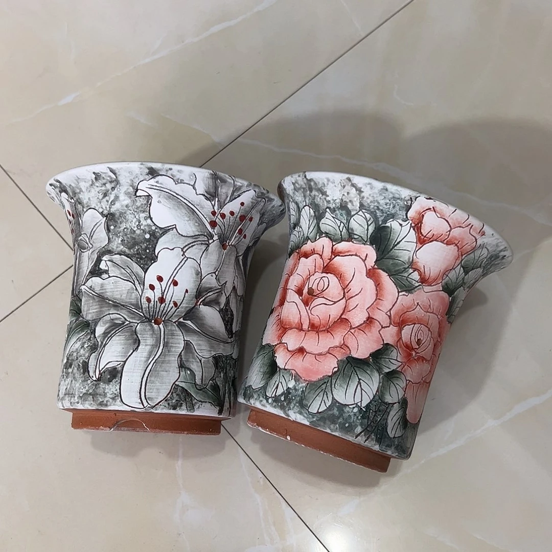 景德镇炫彩手绘口12.5高11.5