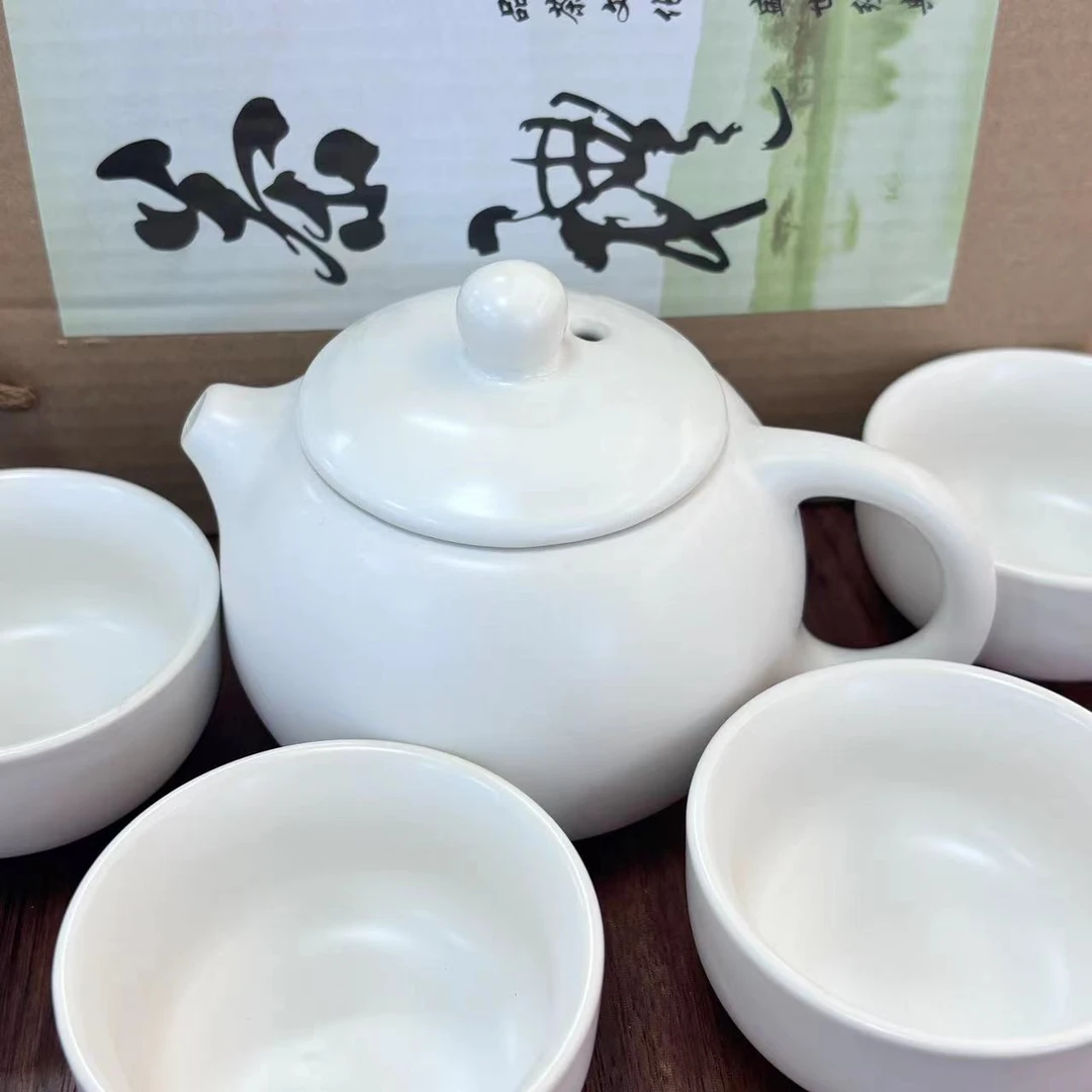 亚光白西施壶（一壶四杯）一套Z-Z