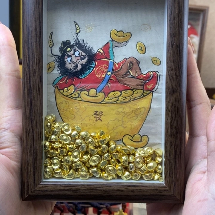 孤品朱砂奎爷全身躺ying款大摆台