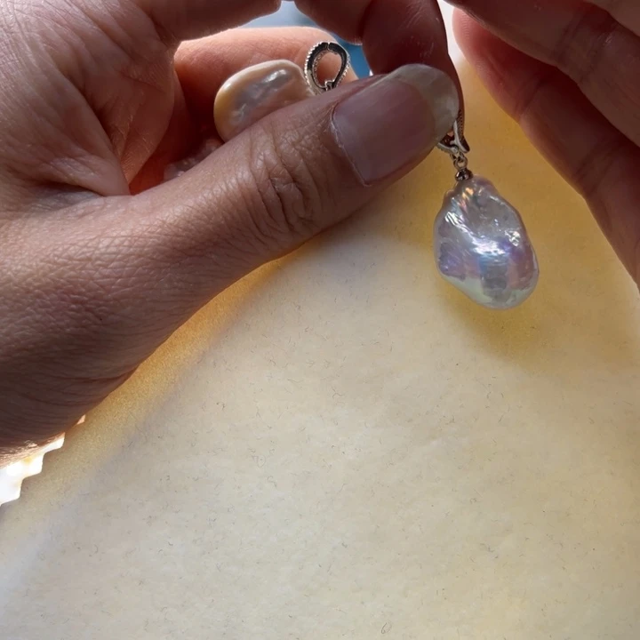 淡水珍珠颈饰银S925镶嵌