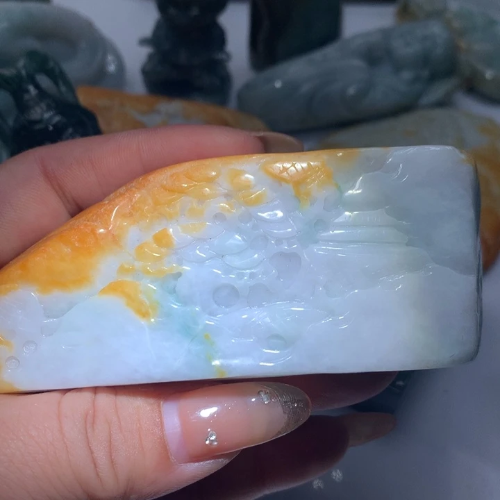 翡翠未镶嵌颈饰保真天然A货翡翠