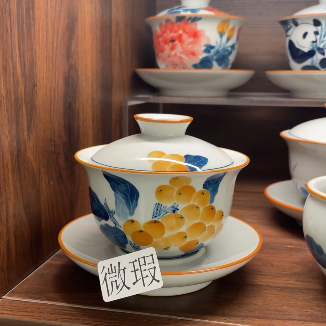 有瑕釉下彩纯手绘