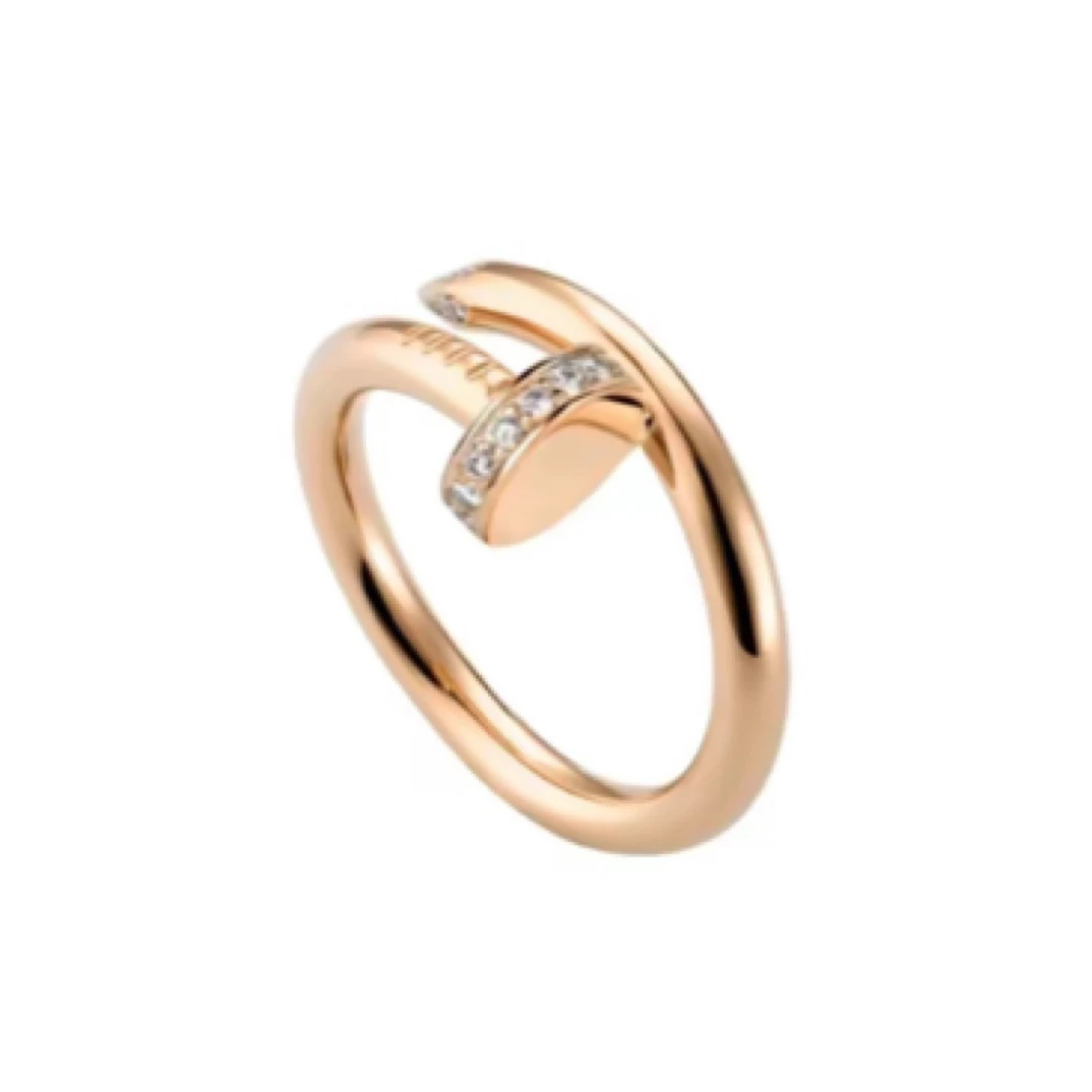 95新 Cartier/卡地亚 钉子钻戒指52码/JW2431