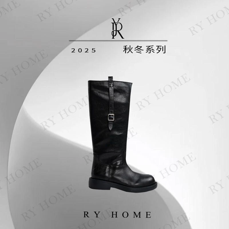【容雨RYHOME】复古时尚百搭英伦风羊皮长靴253X1390