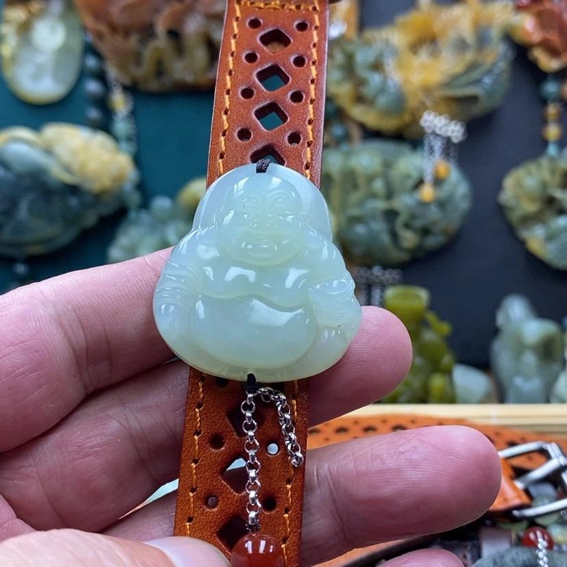 【闪购商品】蛇纹石玉未镶嵌手牌