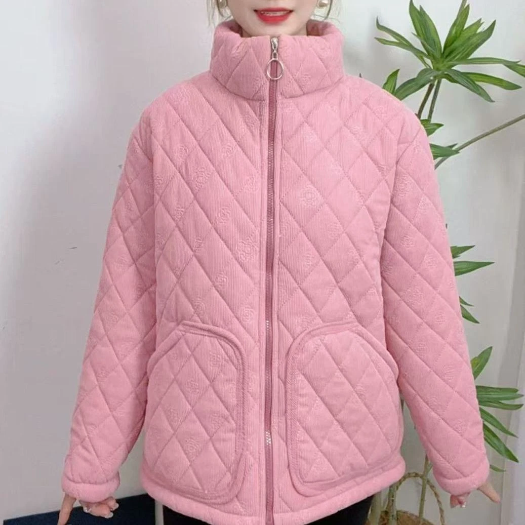 【秋冬】外穿舒服洋气轻便保暖棉服外套防风立领棉袄加厚加绒时尚