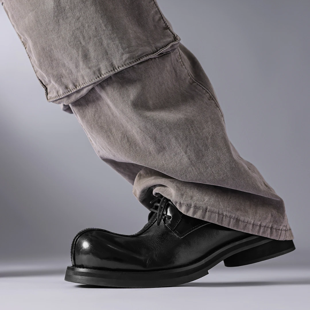 情侣皮鞋德比休闲皮鞋男女皮鞋同款小众设计