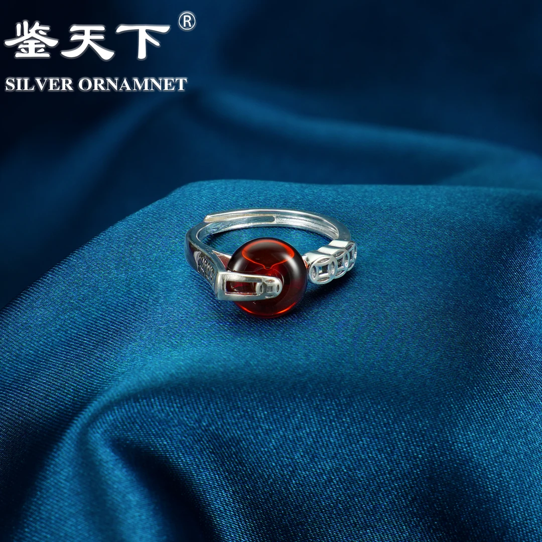 925银戒指  [鉴天下]时来运转平安扣开口戒指08500014小众