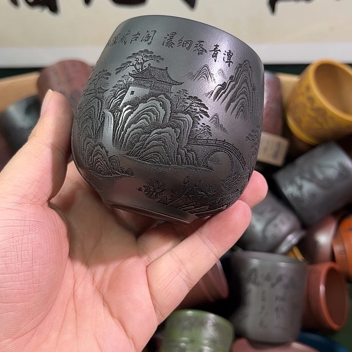 茶杯紫砂全手工紫砂主人杯